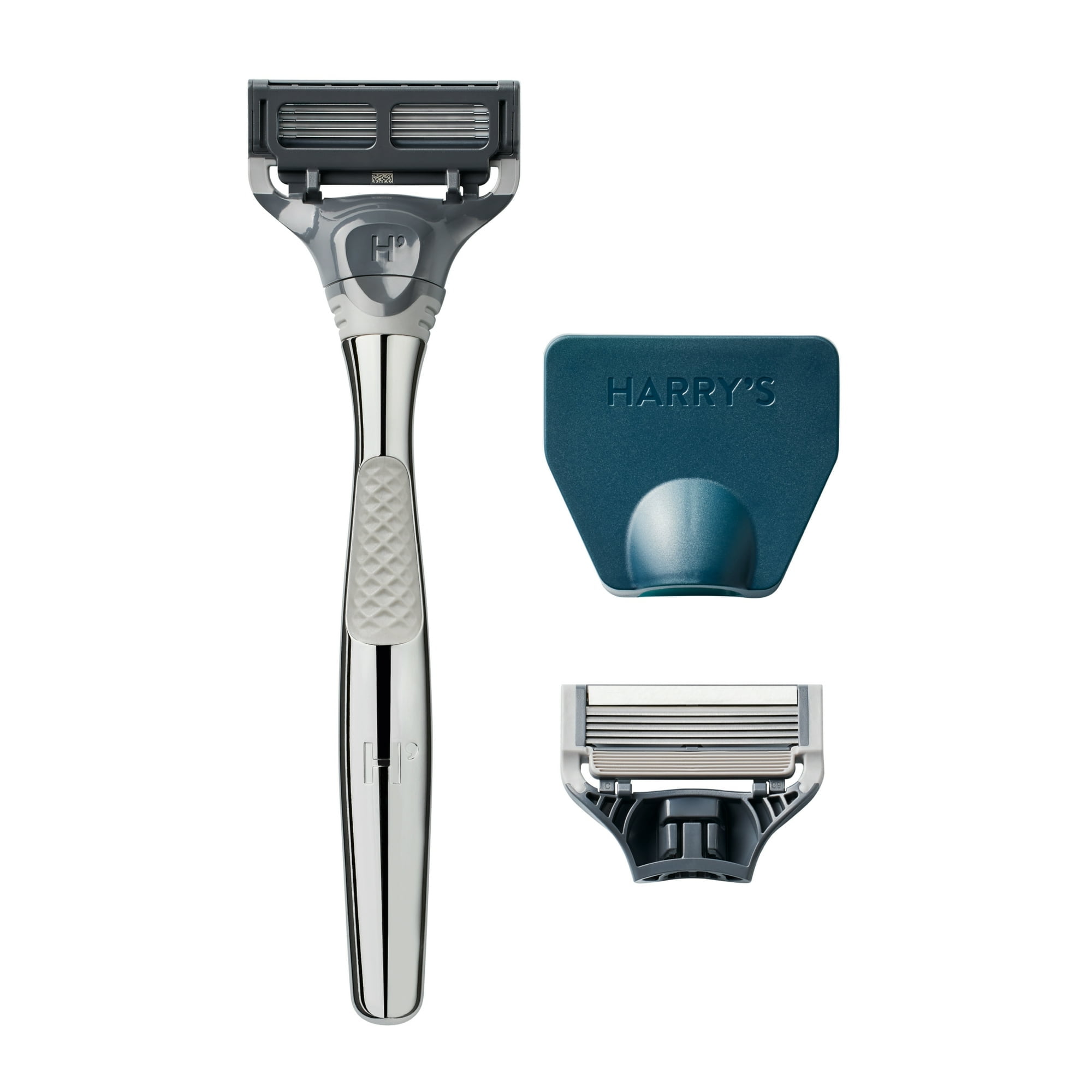Harry's Shaving Razor for Men with 2 Razor Blade Refill Cartridges, Chrome Edition (Pack of2)