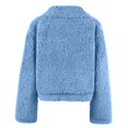 thumbnail image 7 of Cyber&Monday Deals 2023 Winter Womens Plush Coat Faux Fur Coat for Women Winter Warm Thickened Cozy Fuzzy Fleece Cropped Coat Casual Solid Lapel Zip up Long Sleeve Fluffy Furry Outwear Up to 65% off, 7 of 7