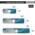 thumbnail image 2 of Coolnut Blue Golden Fluid Sink Splash Guard for Faucet 2 Packs Faucet Absorbent Mats, Pretty Wonderful Faucet Handle Drip Catcher Quickly Drying Mat for Kitchen Counter Bathroom RV, 14.9"x5.5", 2 of 7