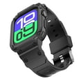 thumbnail image 2 of Dwitch Band for iWatch Series 10 42mm, Rugged TPU Sport Band with Integrated Case,Protective Bumper for Outdoor & Fitness Use,Black, 2 of 5