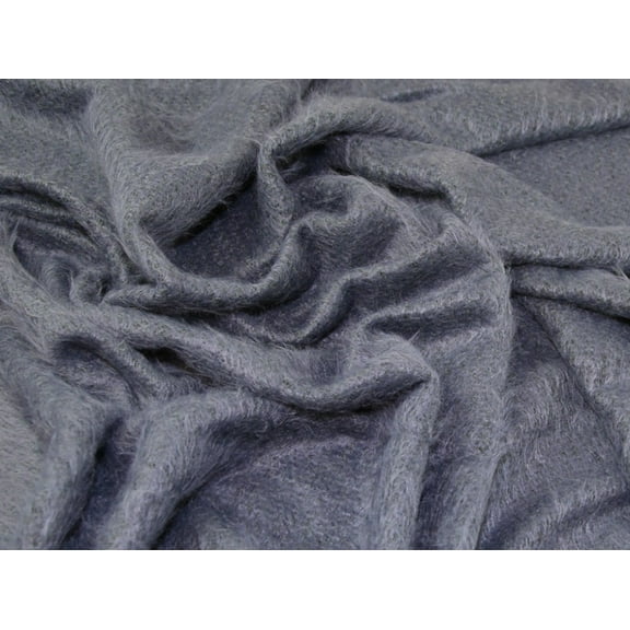 Lady McElroy Mohair Faux Fur Fabric Graphite - per yard