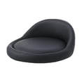 thumbnail image 4 of Taburete, silla redonda para cocina, asiento fácil de limpiar, respaldo bajo, taburete de cuero PU, accesorio Negro, 4 of 9