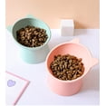 thumbnail image 3 of Cuenco para gatos, cuenco para perros, cuenco elevado para gatos, cuenco para gatos antivómitos, cuenco antideslizante para comida y agua, para perros pequeños, gatos con cara plana, rosa + rosa, 3 of 5