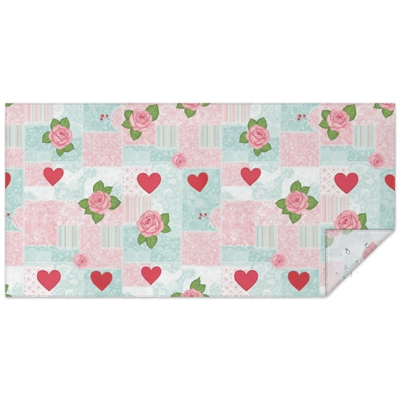 Pioneer Flower Floral Print Pattern Rectangle Tablecloth 60"x120", Waterproof Polyester Table Cloth, Wipeable Spillproof for Dining Camping Indoor Outdoor