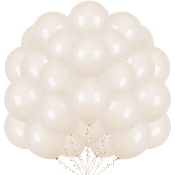 400 Pcs Sand White Balloons 12 Inch Sand White Cream Beige Bulk Latex Balloon for Birthday Wedding Bridal Shower Gender Reveal Party Decorations
