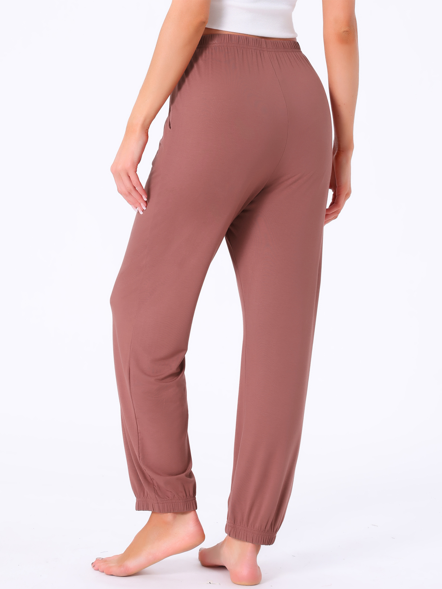 DARING DIVA Women's Elastic Waist Wide Leg Lounge Pants 2XL Red