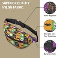 thumbnail image 5 of Fanny Pack Halloween Patchwork Icons Pattern Waist Pack Bag,Running Cross Bag,Waterproof Large Fanny Packs for Women Men for Travel Running Hiking Cycling, 5 of 6