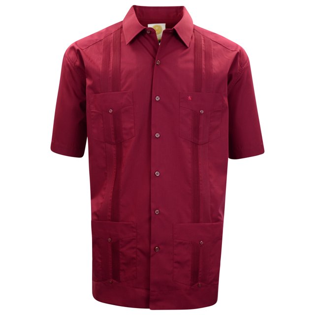 Manchester Guayabera Tallas Extras Vino, XXG Manchester 3621H