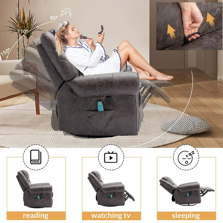 Ergonomic manual recliner with massage hotsell