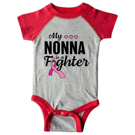 

Inktastic Breast Cancer Awareness My Nonna is a Fighter Gift Baby Boy or Baby Girl Bodysuit