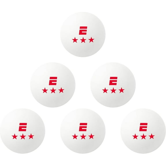 ESPN 3 Star Ping Pong Balls Set, 6 Regulation-Sized Table Tennis Balls with Included Travel Bag