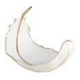 thumbnail image 6 of CosmoLiving by Cosmopolitan 8" Oval Curved Feather Bird Polystone Decorative Bowl with Gold Accents, 6 of 12