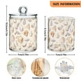 thumbnail image 5 of Yayeee 2 Pack Qtip Holder Bathroom Cotton Swab Canister with Lid Clear Dispenser Set, Colorful Watercolor Seashells, 5 of 6