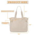 thumbnail image 2 of Doyogi Large Tote Bags for Women Lightweight Shoulder Bag Gym Bag Beach Tote Bag Travel Handbag,Beige, 2 of 6