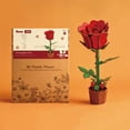 thumbnail image 4 of 3D Wooden Puzzles for Adults, DIY Artificial Flower Building Set Craft Kit for Women, Valentines Day Gift, 4 of 8