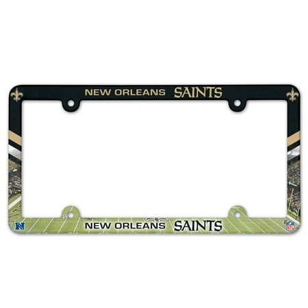 - New Orleans Saints Official NFL 12 inch x 6 inch Plastic License Plate Frame by Wincraft