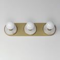 thumbnail image 2 of Hollywood 3 - Light White Alabaster And Natural Aged Brass Brass Modern Incandescent Aluminum And Ceramic And Steel Wall Sconce, 2 of 5
