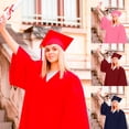 thumbnail image 1 of Matte Graduation Cap and Gown 2026 Set with Tassel for High School & College 10 Colors, 1 of 9