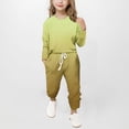 thumbnail image 5 of Girls 2 Piece Outfits Sweatsuit tie-dye Comfy Lounge Sets Long Sleeve T-shirt Jogger Sweatpants Tracksuits, 5 of 6