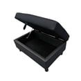 thumbnail image 3 of Hassch Futon 3 PC Sectional Sofa Set with Storage Ottoman,Black, 3 of 7