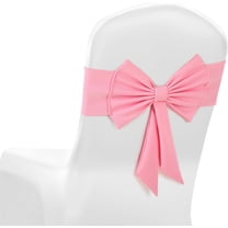 Spandex Chair Sashes for Wedding Elastic Chair Bows Sashes Universal Decorative for Party Ceremony Reception Banquet Decorations(Pink)