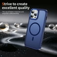thumbnail image 3 of Dteck for iPhone 13 Pro Max Case with Magnetic, Compatible with MagSafe, Military Drop Protection Slim Translucent Matte Shockproof with Anti-Fingerprint Phone Case,Deep Blue, 3 of 8