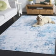 thumbnail image 5 of SAFAVIEH Malibu Dalia Distressed Polyester Machine Washable Area Rug, Beige/Turquoise, 8' x 10', 5 of 13