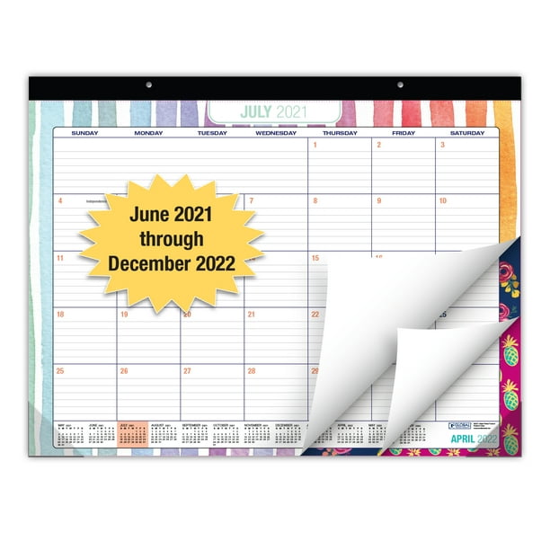 Global Printed Products Desk Calendar 2021 - 2022: Large Monthly Pages 22" X 17" - Walmart.com