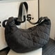 thumbnail image 3 of Bolso Mujer Abajo Crescent Acolchado Messenger Suave Trabajo Viaje Negro, 3 of 9