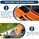 thumbnail image 5 of Orange 6 - hole chicken nesting boxes con legs y roll - away design, lid cover - durable poultry laying box para hens, 5 of 5