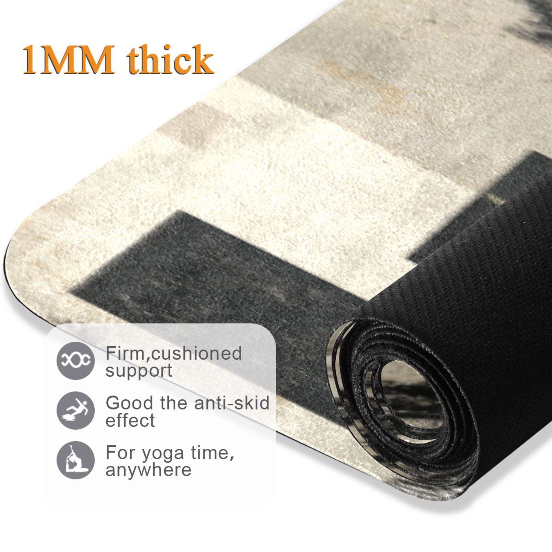 BZSMCE Yoga Mat Women Fitness Mat Abstract Tropics Pattern