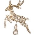 thumbnail image 4 of Northlight LED Lighted Reindeer Christmas Tree Topper - 13"  - Gold - Warm White Lights, 4 of 8