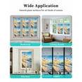 thumbnail image 6 of Window Privacy Film Ocean Coastal Stained Glass Window Film Decorative Sun Block Window Cover Beach Sun Blue Sky Nature Scenery Window Clings Static Adhesive Sticker for Bathroom 29.5"x78.7", 6 of 7
