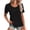 Black, variant on kaondbfi Summer Tops for Women Lace Crochet Embroidery Crewneck T Shirts Casual Short Sleeve Elegant Work Blouses Womens Essentials Fashion Clothing