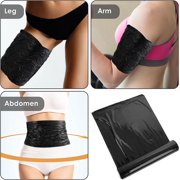60 Meters Black Plastic Body Wrap, Body Wraps Plastic Slimming Wrap Workout Body Wrap Film,Workout and Sweat Enhancer Cellulite Wrap Exercise Body Wrap (1 Roll)