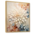 thumbnail image 2 of Designart "Simplified White Dahlia Elegance I" Dahlia Floater Framed Wall Art Living Room, 2 of 5