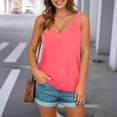 thumbnail image 7 of cocolona Tank Tops for Women Summer V Neck Sleeveless Shirts Fashion Casual Loose Solid Color Blouses, 7 of 7
