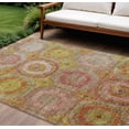 thumbnail image 2 of HomeRoots 630194 10 x 14 ft. Orange Pink & Gold Geometric Washable Transitional Indoor & Outdoor Rectangle Area Rug, 2 of 5