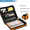 thumbnail image 6 of 3 Ring Zipper Binder with Shoulder Strap Waterproof Trapper Keeper 2 Inch D-Ring 500 Sheets Capacity Orange, 6 of 8