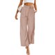 thumbnail image 2 of Pantalones De Pierna Ancha Pantalones de pierna ancha para mujer Moda Sólido Elegante Casual Lady Trajes Pantalones (Rosa M) Cgtredaw Para estrenar, 2 of 6