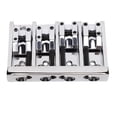 thumbnail image 1 of Electric Guitar Bridge, 4 String Bass Zinc Alloy Iron Adjustable Bridges Assembly Parts for Jazz Electric Bass, 1 of 7