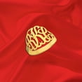 thumbnail image 1 of Monogram Ring 24K Gold Plated Sterling Silver Handcrafted Personalized Initial Ring Size 9, 1 of 1
