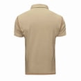 thumbnail image 4 of Men's Short Sleeve Henley Pullover Light Weight Tee Shirts Button Shirt Top for Summer Casual Khaki XL, 4 of 9