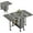Grey, variant on HOMCOM Mobile Folding Dining Table Extendable Kitchen Table Storage Shelf