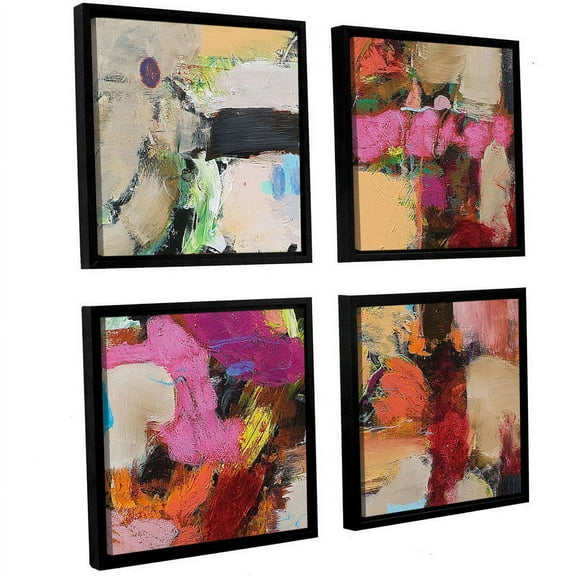 ArtWall Allan Friedlander "Follies" 4-Piece Floater-framed Canvas Square Set