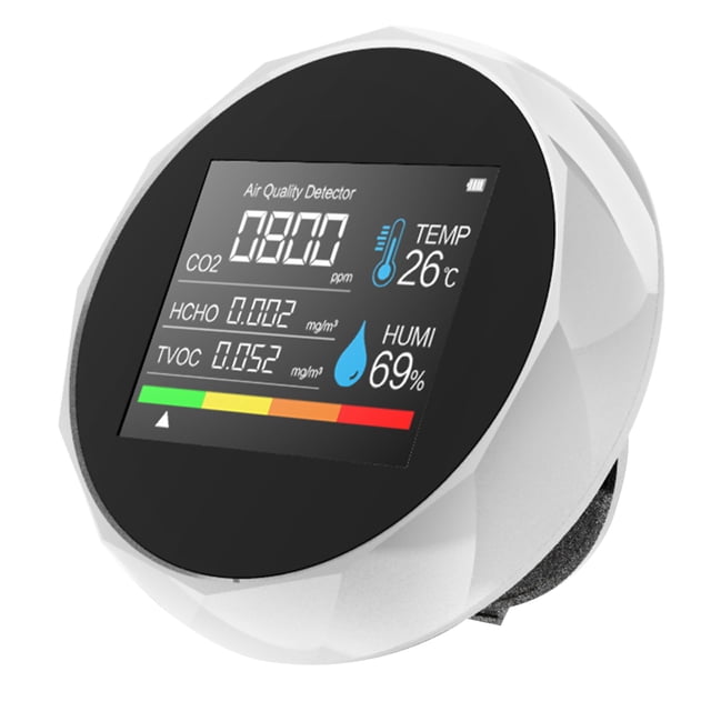 Detector de dióxido de carbono, temperatura / humedad, monitor de calidad Irfora Higrómetro