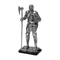 thumbnail image 1 of Figura de caballero, figura de caballero, pieza de arte, adorno de escritorio retro para estantería de oficina Plata, 1 of 9
