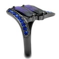 thumbnail image 5 of RareGem TK2996 - IP Light Black Stainless Steel Ring with AAA Grade CZ in Tanzanite, 5 of 5