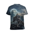thumbnail image 2 of LAOLIUSN Mens 3D Graphic Tees All Over Print Wolf Shirt Novelty Streetwear Animal T-Shirt, S-4XL, 2 of 7