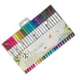 thumbnail image 2 of Colores Delineador Fino Dibujo Pintura Acuarela Arte Rotuladores Doble Punta Cepillo Pluma Útiles Escolares 24 Uds 36 Uds 100 Uds 100 Piezas Eigraketly EL013630-01, 2 of 4